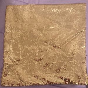 Sequin gold pillow cover